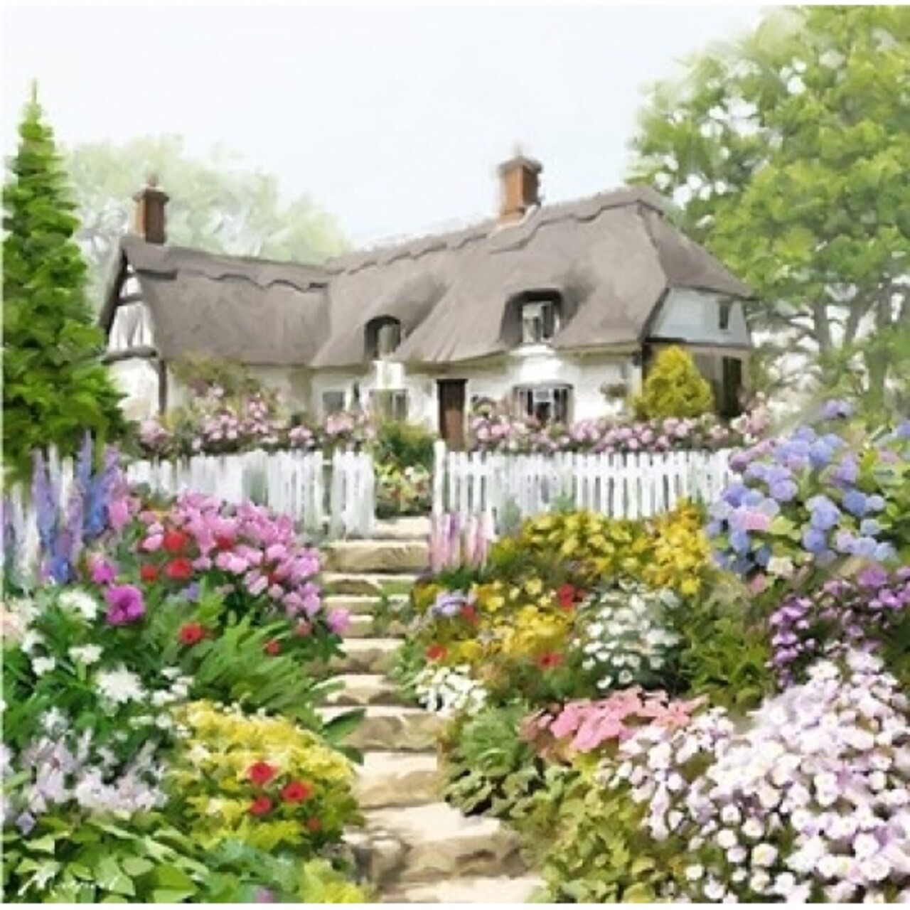 English Cottage 2 Poster Print By The Macneil Studio (12 X 12)